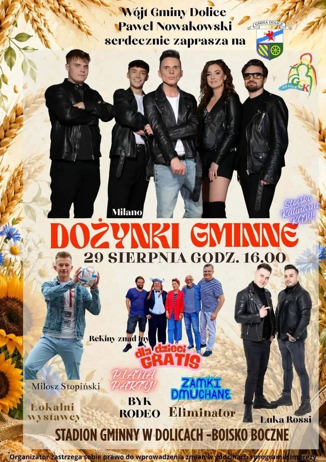 Plakat: Dożynki Gminne gminy Dolice 2026