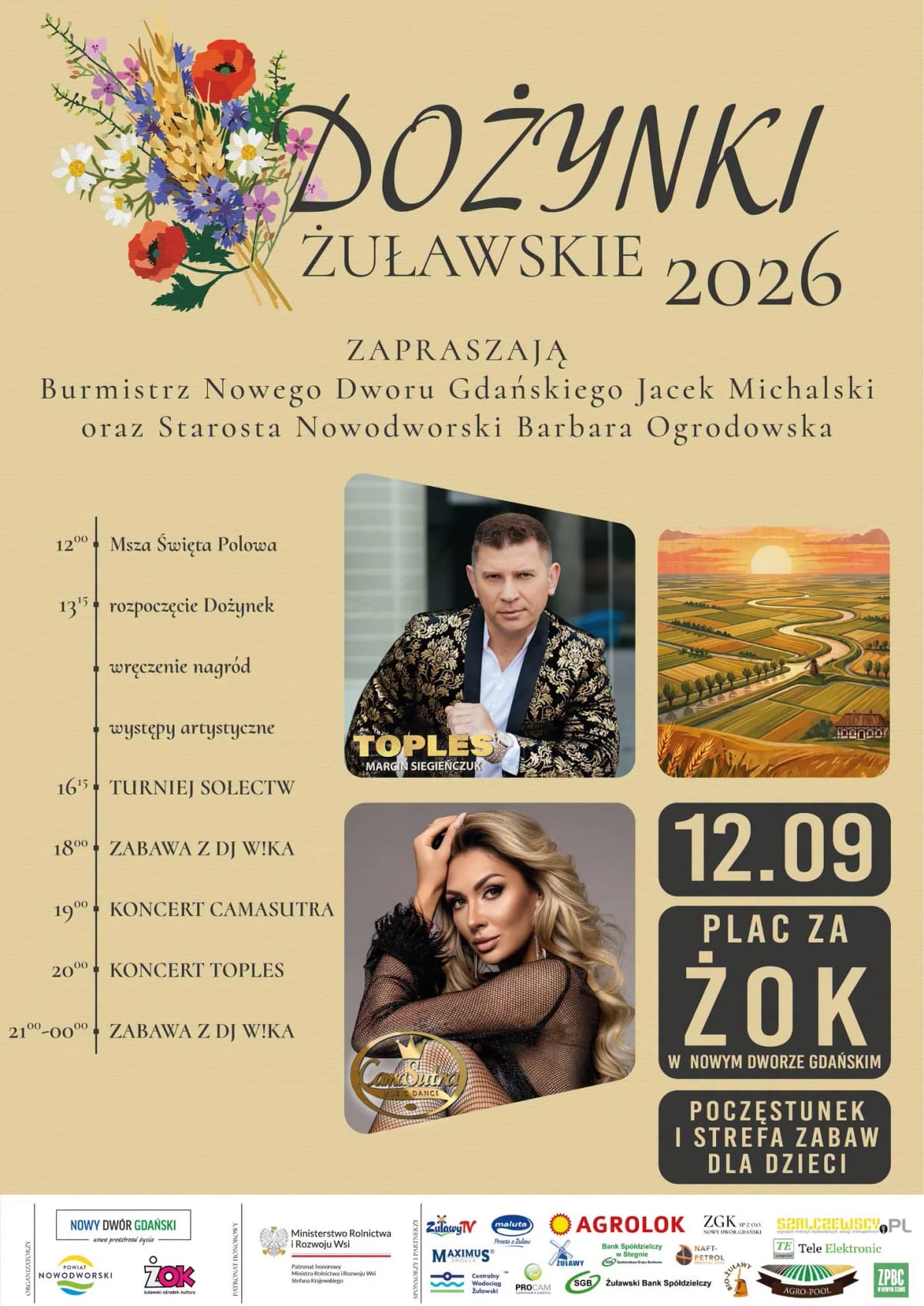 Plakat: Dożynki Żuławskie 2026
