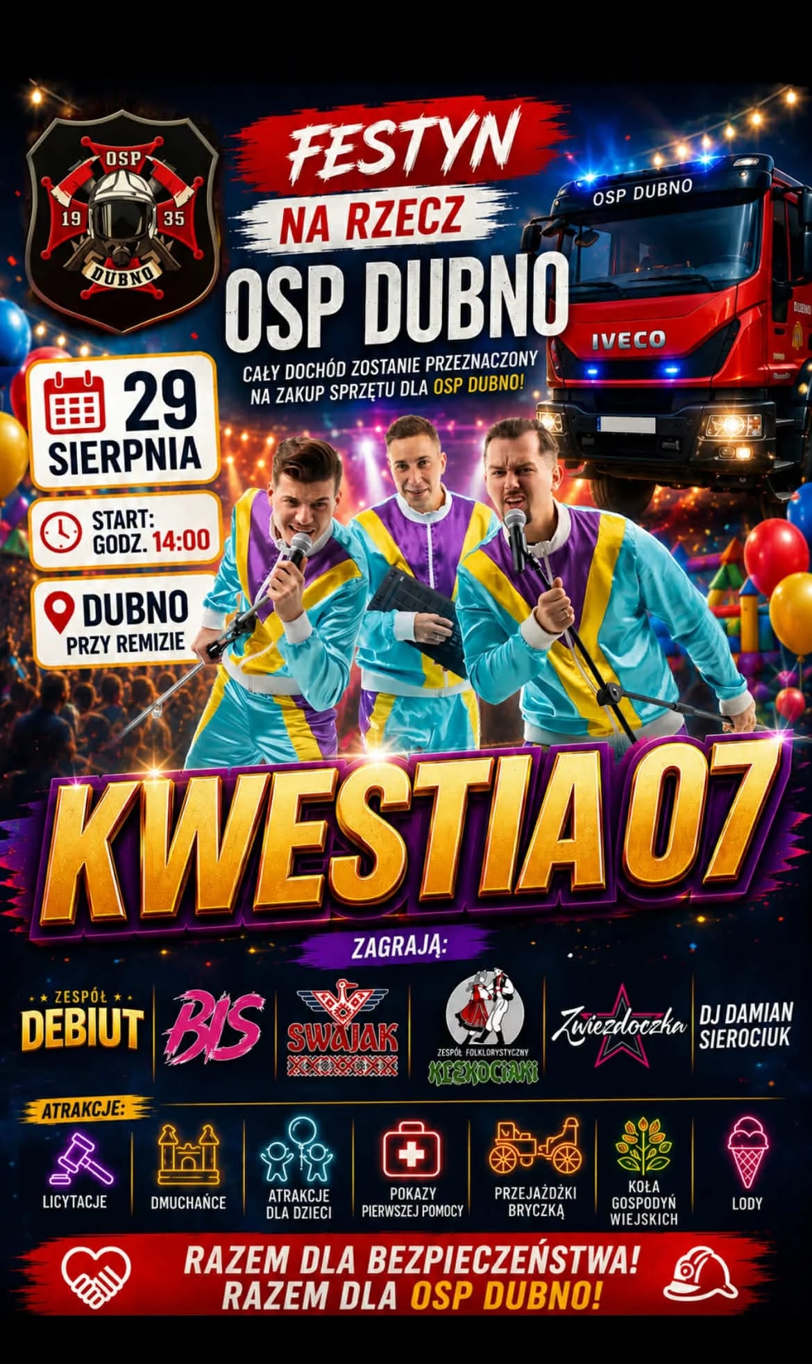 Plakat: Festyn na rzecz OSP Dubno 2026