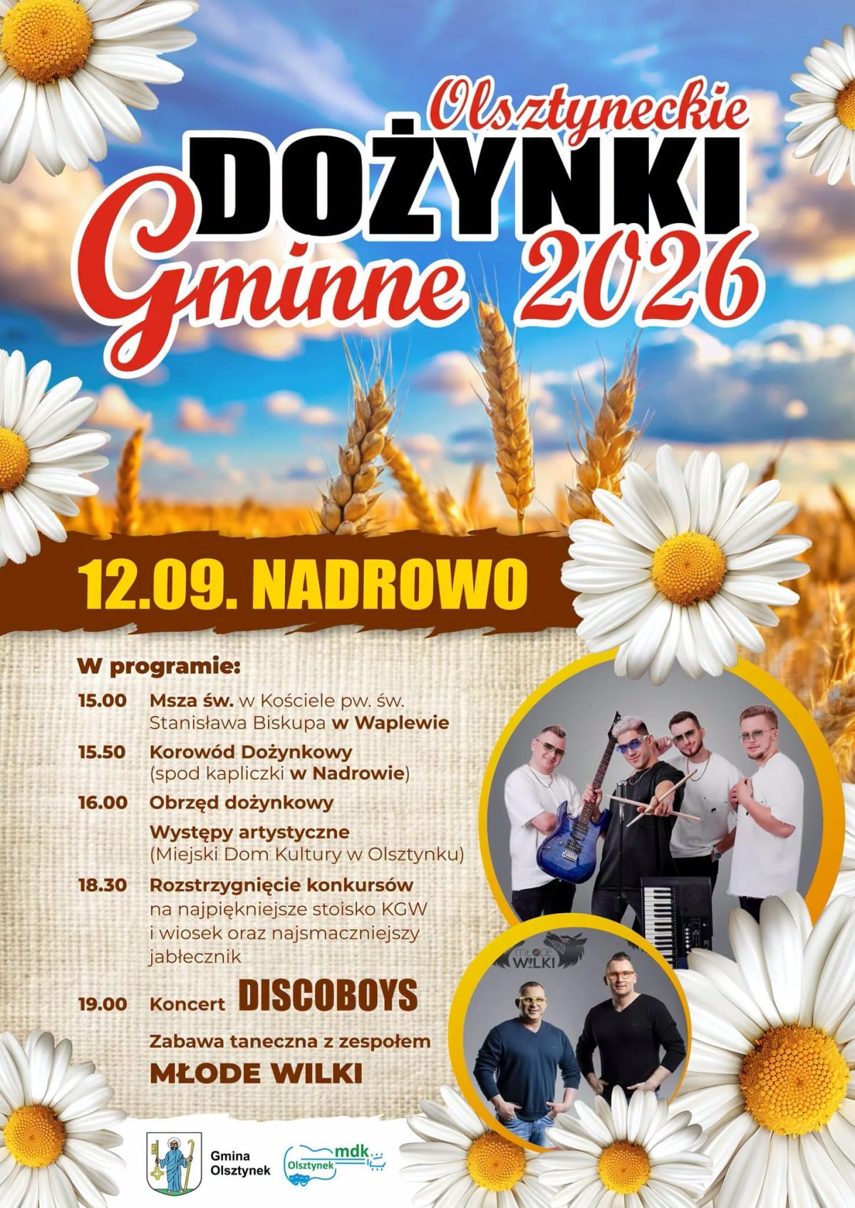 Plakat: Olsztyneckie Dożynki Gminne 2026 (Nadrowo)