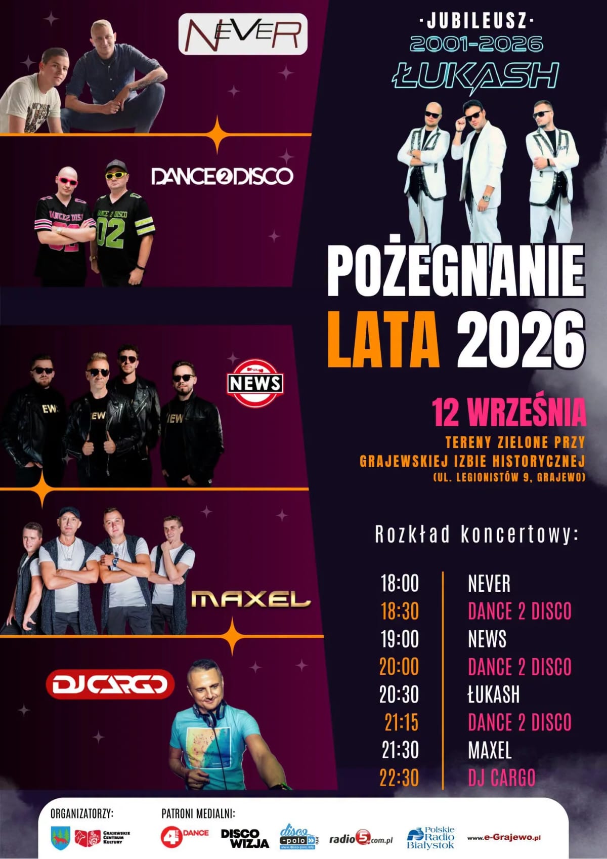 Plakat: Pożegnanie Lata 2026 w Grajewie