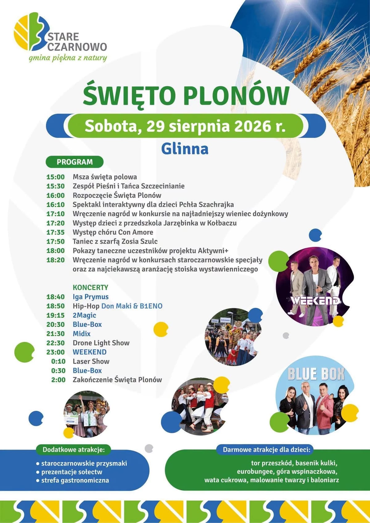 Plakat: Święto Plonów gminy Stare Czarnowo 2026