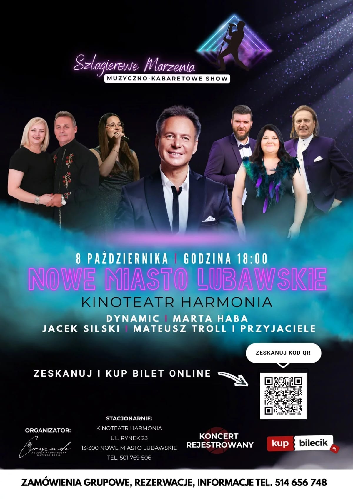 Plakat: Szlagierowe Marzenia w Nowym Mieście Lubawskim 2026