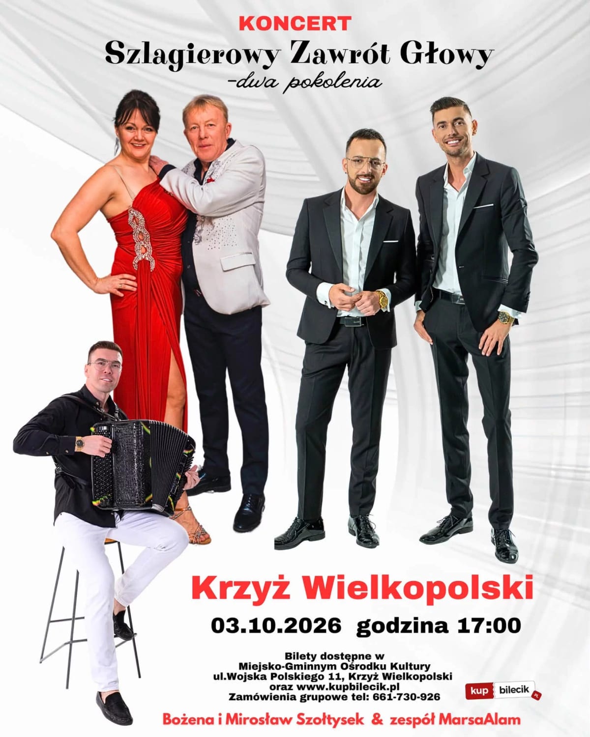 Plakat: Szlagierowy Zawrót Głowy w Krzyżu Wielkopolskim 2026