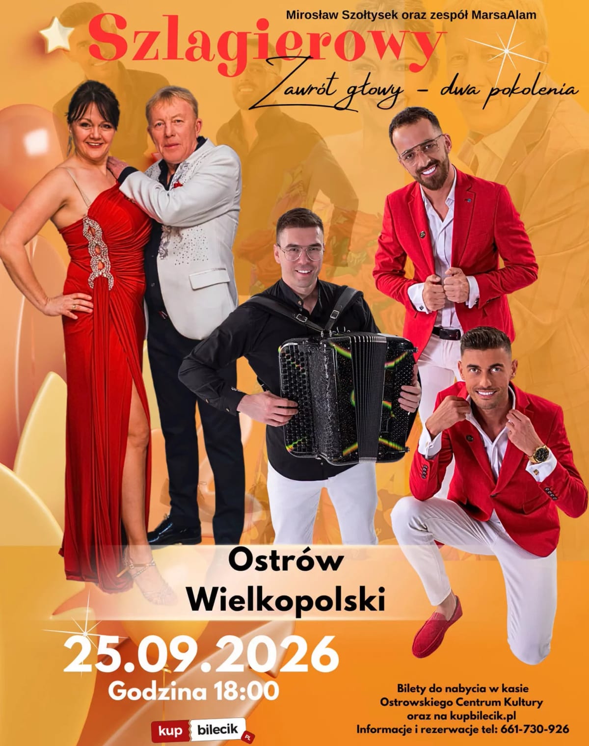 Plakat: Szlagierowy Zawrót Głowy w Ostrowie Wielkopolskim 2026
