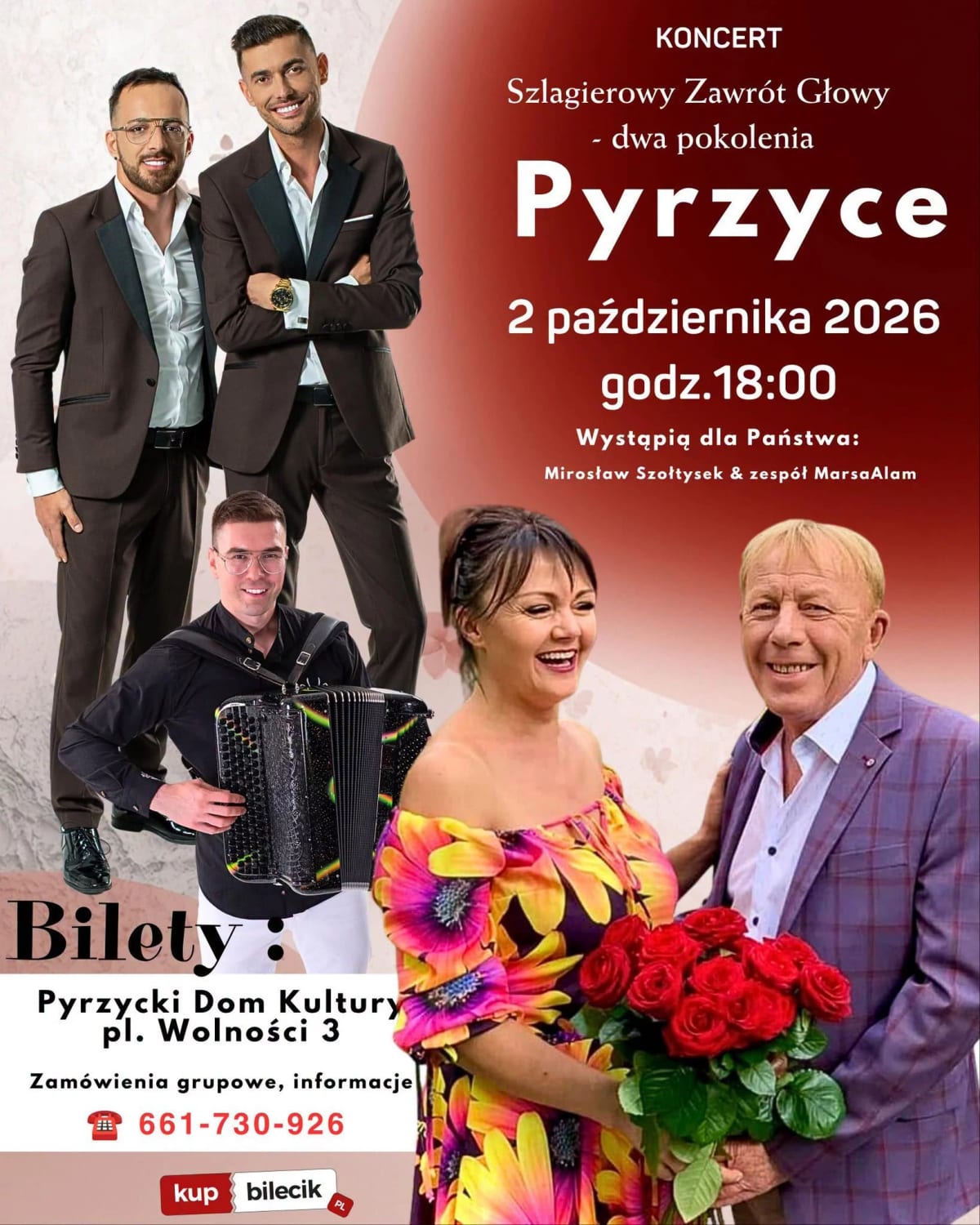 Plakat: Szlagierowy Zawrót Głowy w Pyrzycach 2026